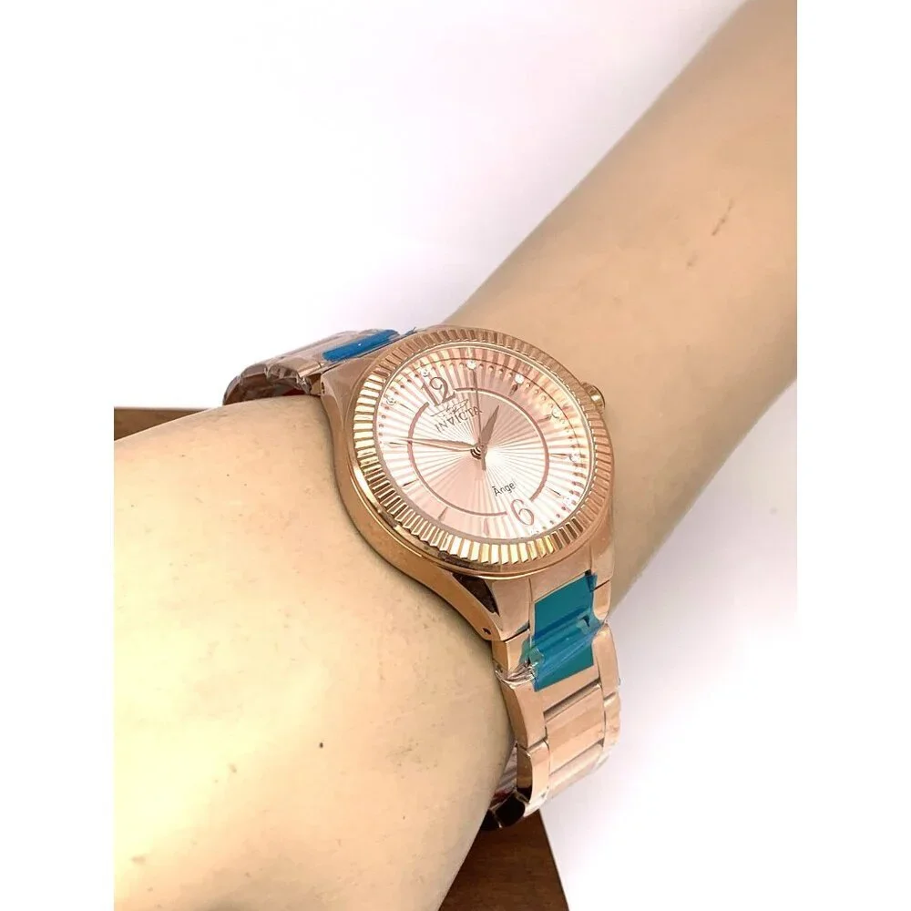 Invicta Women's Watch 28332 Angel Quartz Rose Gold Tone Stainless Steel 35mm